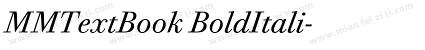 MMTextBook BoldItali字体转换